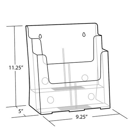 Azar Displays Two-Tier Two-Pocket Letter Sized Brochure Holder 252380